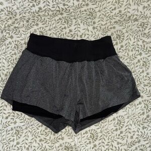 lululemon athletica Gray and Black Bike Shorts